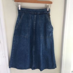 Vintage jean skirt.